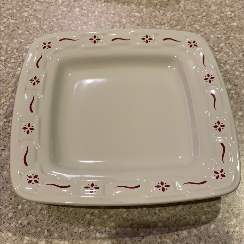 SET OF 4 Longaberger Square Bread Plates